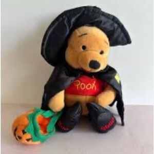 Vintage Halloween Witch Winnie The Pooh Plush 2000 Stuffed Animal Disney